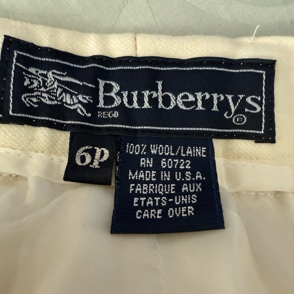 Burberry Off-White Ladies Trousers Size 6P Great Condition$29 - Picture 6 of 8